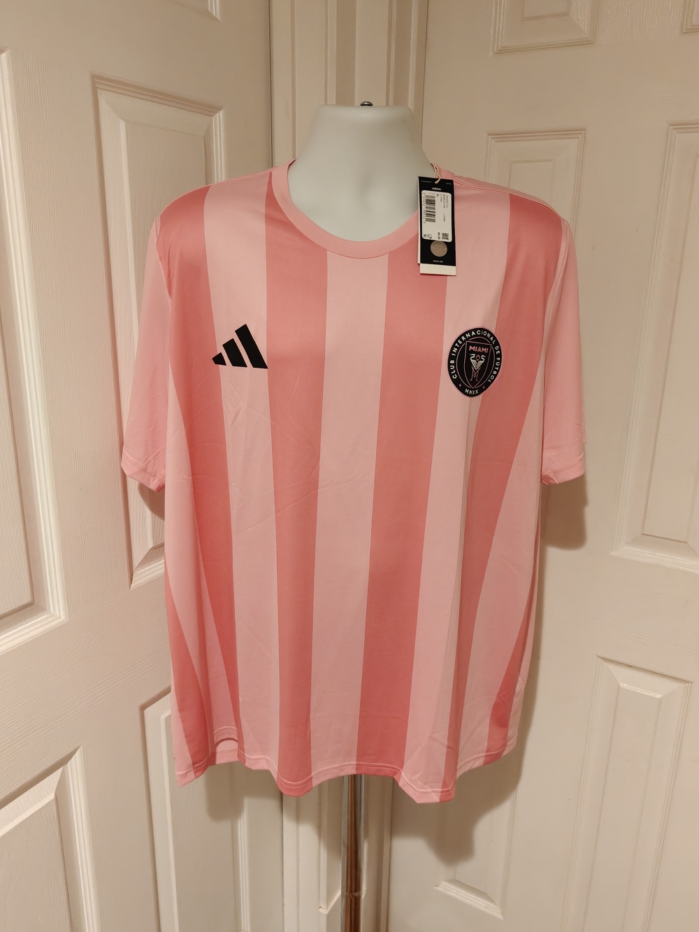 adidas Men's Inter Miami CF Away Fan Jersey Messi #10 Light Pink Size XL JW4333